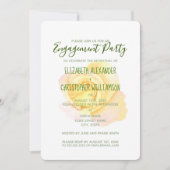 gele rozenbeenpartij kaart (Voorkant)