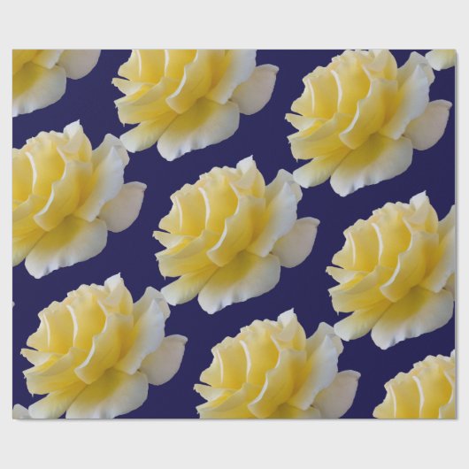 Gele rozenbladen cadeaupapier (Vlak)