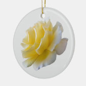 Gele rozenbladen keramisch ornament (Links)