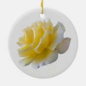 Gele rozenbladen keramisch ornament (Achterkant)