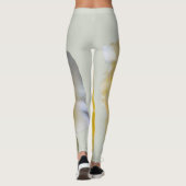 Gele rozenbladen leggings (Achterkant)