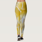 Gele rozenbladen leggings (Achterkant)