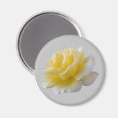 Gele rozenbladen magneet (Voorkant / Achterkant)
