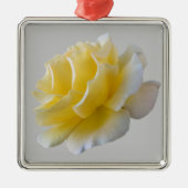 Gele rozenbladen metalen ornament (Voorkant)