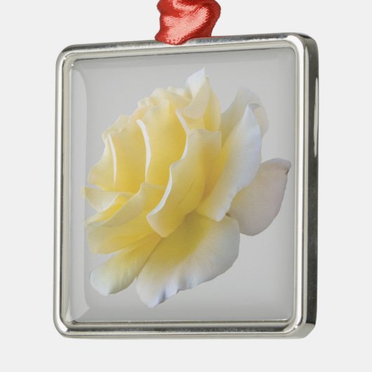 Gele rozenbladen metalen ornament (Links)