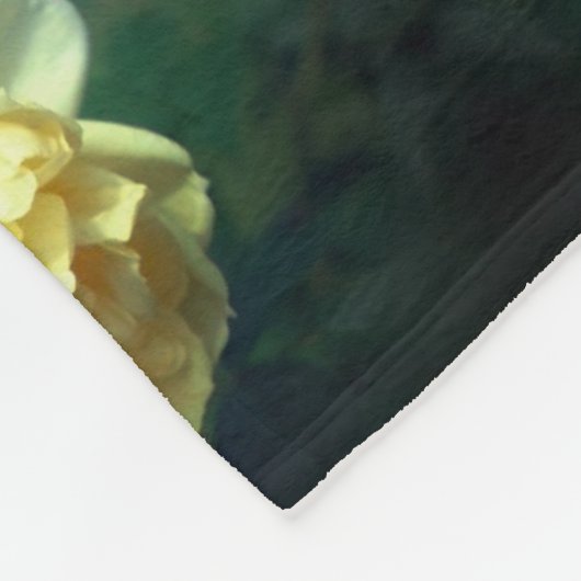 Gele rozenbloem Abstract Fleece Deken (Hoek)