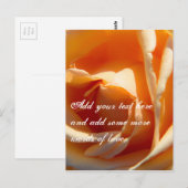 Gele rozenbloem briefkaart (Voorkant / Achterkant)