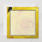gele rozenbloem, bruiloft, feest; kaart (Voorkant)