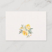 Gele rozenbloem - Bunch Weddengoed Informatiekaartje (Achterkant)