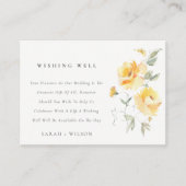 Gele rozenbloem - Bunch Weddengoed Informatiekaartje (Voorkant)