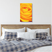 Gele rozenbloem Canvas druk (Insitu (Slaapkamer))