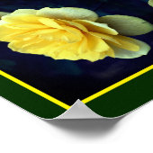 Gele rozenbloem in bloei Abstract Poster (Hoek)