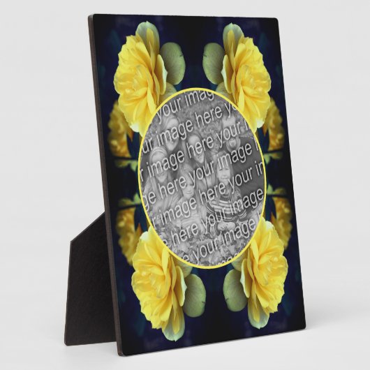 Gele rozenbloem in bloei Voeg je foto toe Fotoplaat (Zijkant)