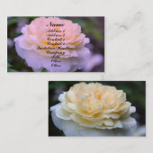 Gele rozenbloem in het Visitekaartje Bloom (Voorkant / Achterkant)