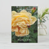 Gele rozenbloem kaart (Staand voorkant)