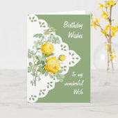 gele rozenbloem kaart (Gele Bloem)