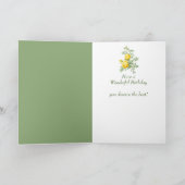 Gele Rozenbloem Kaart van de Bloeddag van de Part (Binnen)