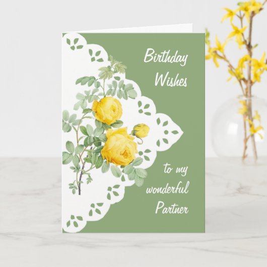  Gele Rozenbloem Kaart van de Bloeddag van de Part (Gele Bloem)