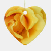 Gele rozenbloem keramisch ornament (Achterkant)