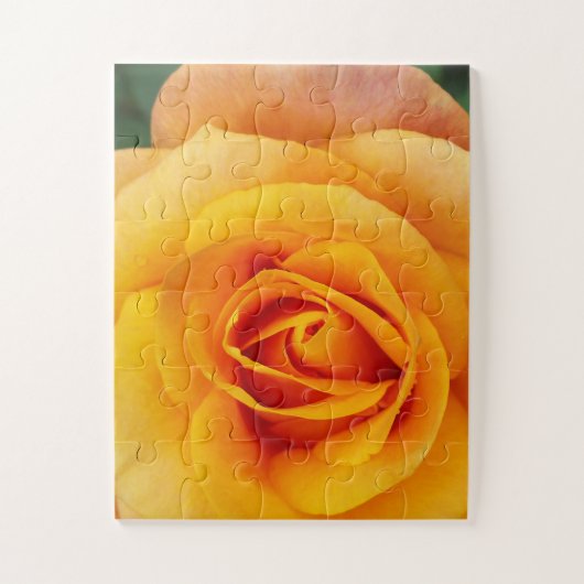 gele rozenbloem legpuzzel (Verticaal)