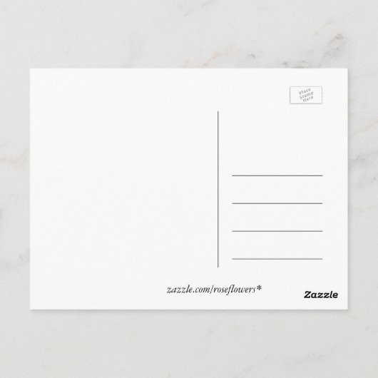 gele rozenbloem , liefde en romance briefkaart (Achterkant)