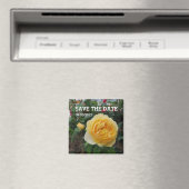 Gele rozenbloem magneet (Insitu (Vaatwasser))