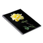 Gele rozenbloem notitieboek (Rechterzijde)