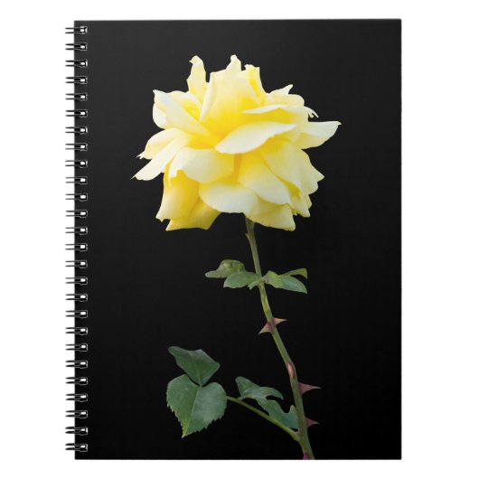 Gele rozenbloem notitieboek (Voorkant)