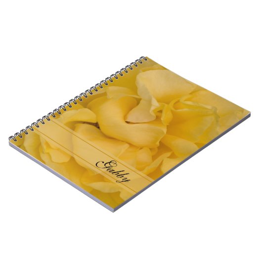 Gele rozenbloem notitieboek (Linkerzijde)