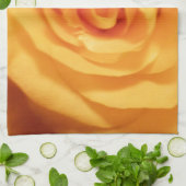 Gele rozenbloem Rozen Bloembloem Foto Theedoek (Gevouwen)