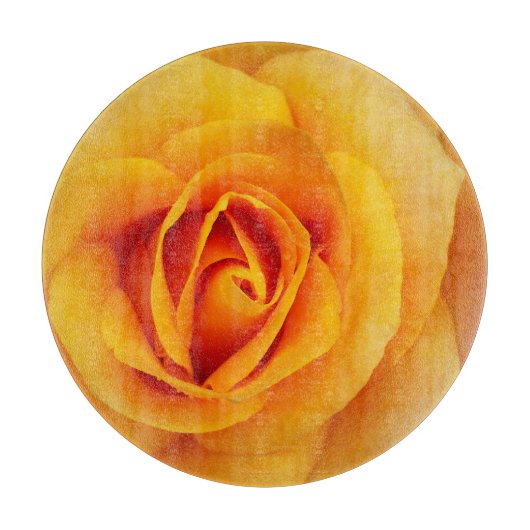 gele rozenbloem snijplank (Voorkant)
