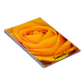 Gele rozenbloem Spiral notitieboek (Rechterzijde)