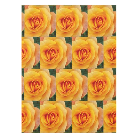 gele rozenbloem tafelkleed (Voorkant)