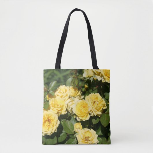 Gele rozenbloem tote bag (Voorkant)