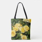 Gele rozenbloem tote bag (Achterkant)