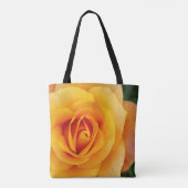 gele rozenbloem tote bag (Achterkant)