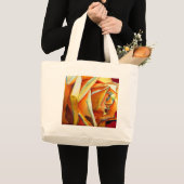 Gele rozenbloem, waterverf grote tote bag (Voorkant (product))