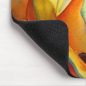 Gele rozenbloem, waterverf muismat (Hoek)