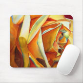 Gele rozenbloem, waterverf muismat (Met muis)