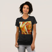 Gele rozenbloem, waterverf t-shirt (Voorkant volledig)