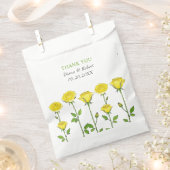 Gele rozenbloemen bloemendank u bruiloft bedankzakje (Geknipt)