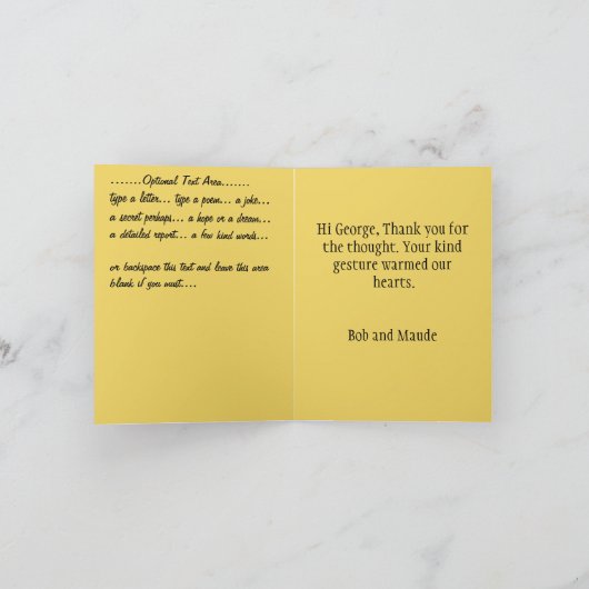 Gele rozenbloemen Kaart Aangepaste Wenskaarten (Binnen)