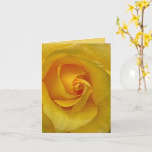 Gele rozenbloemen Kaart Aangepaste Wenskaarten (Gele Bloem)