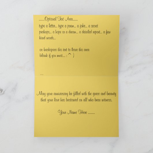 Gele rozenbloemen Kaart Aangepaste Wenskaarten (Binnen)