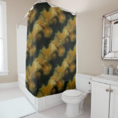 Gele rozenbloemen Natuur Kunstpatroon Douchegordijn (In situ)