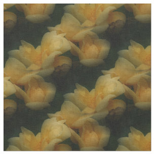 Gele rozenbloemen Natuur Kunstpatroon Stof