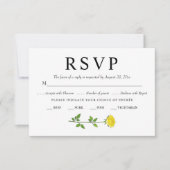 Gele rozenbloemen romantische bloemenbruiloft RSVP kaartje (Voorkant)