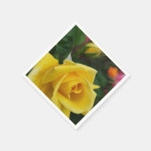 Gele rozenbloemluiers servet (Hoek)