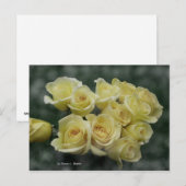 Gele rozenbouquet tegen achtergrond briefkaart (Voorkant / Achterkant)
