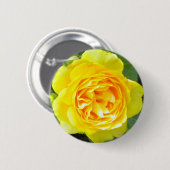 Gele rozenButton Ronde Button 5,7 Cm (Voorkant /achterkant)